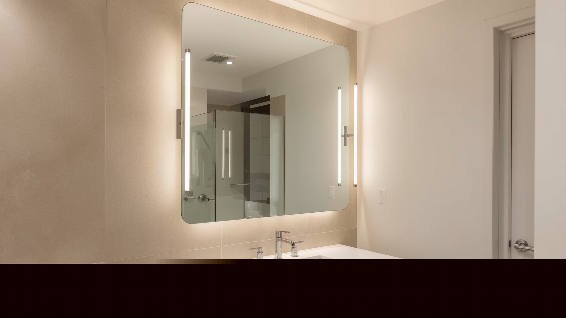 Bathroom vanity lighting with side-mounted sconces flanking mirror for shadow-free grooming light